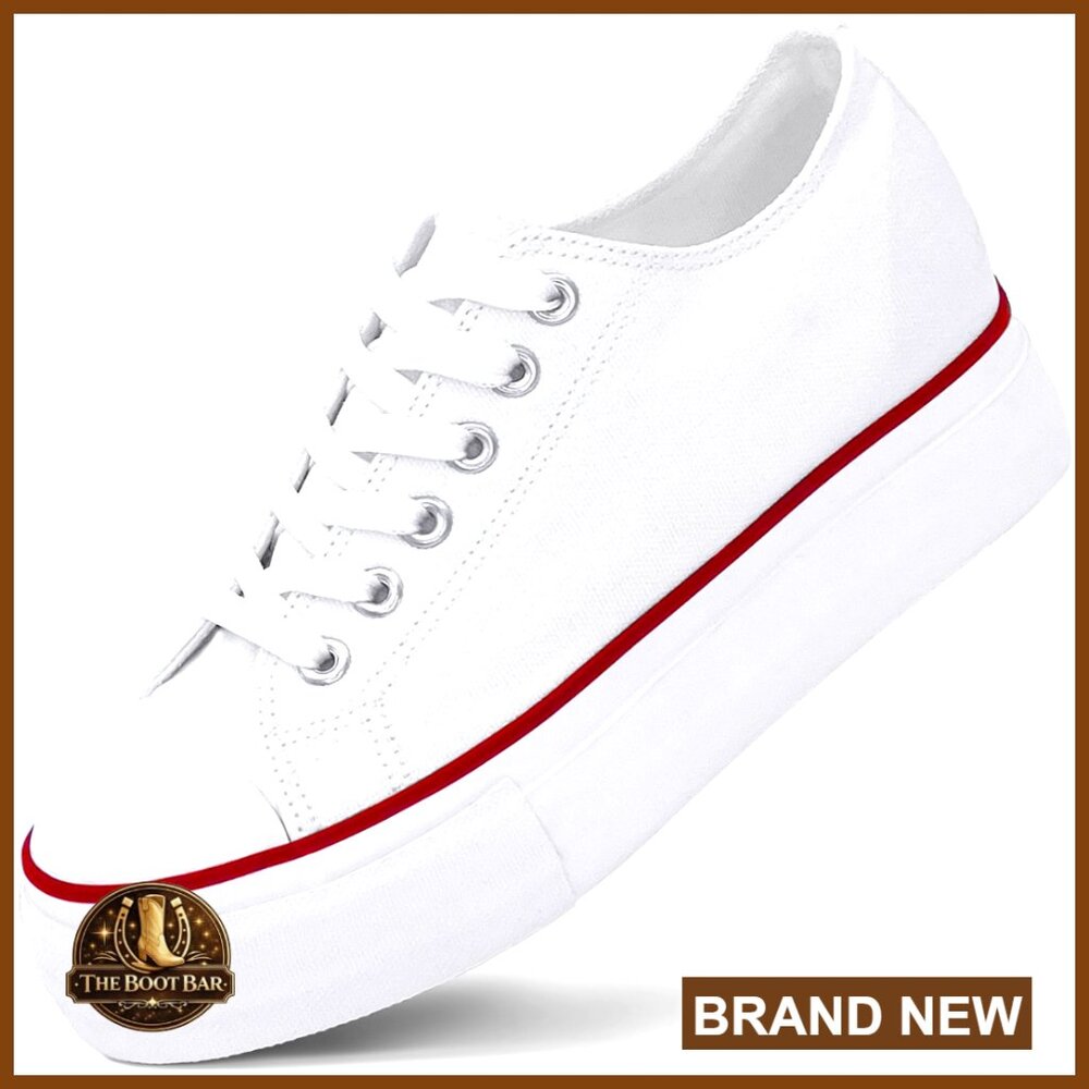 Women's Platform Sneakers With Hidden Wedge, 2-Inch Height Boost, Canvas